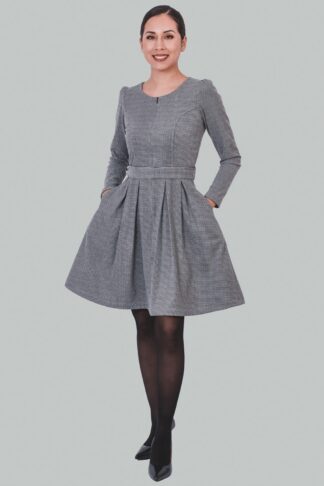 Vestido cierre delantero negro Eileen